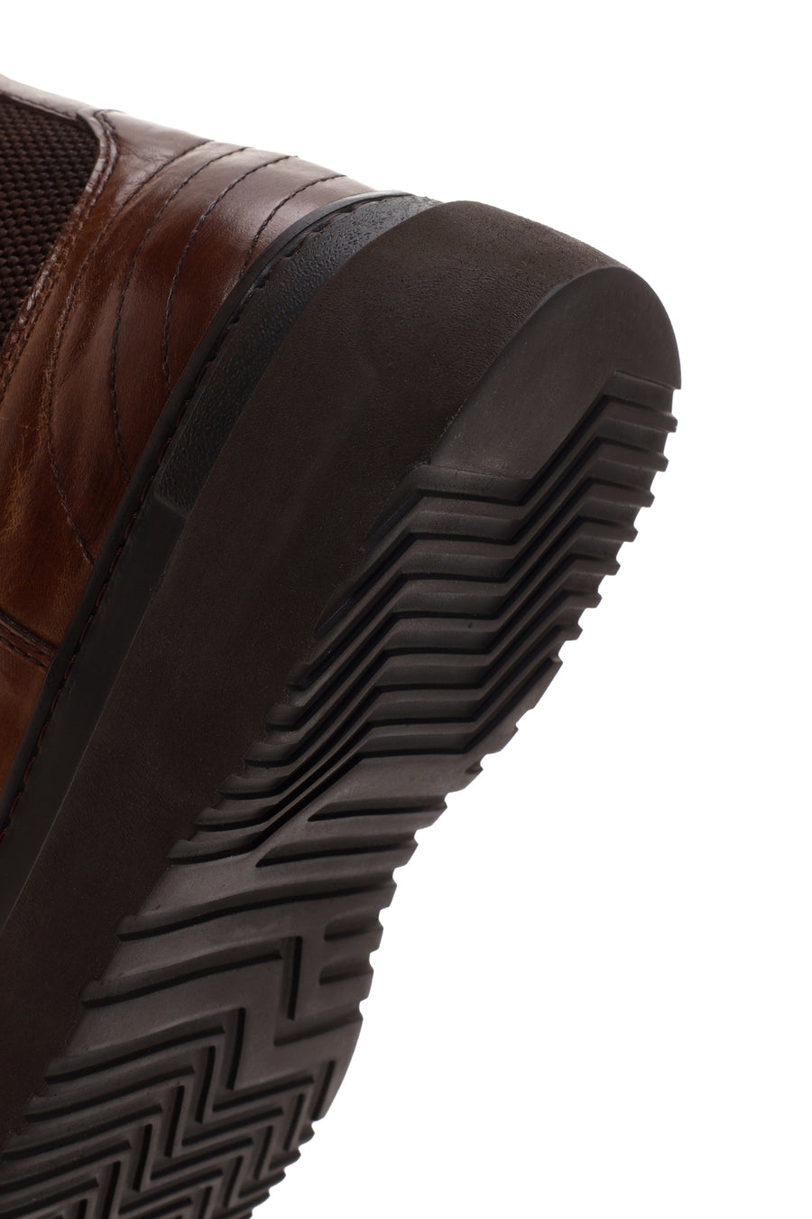 Men's Mink Thick Soled Leather Chelsea Boots