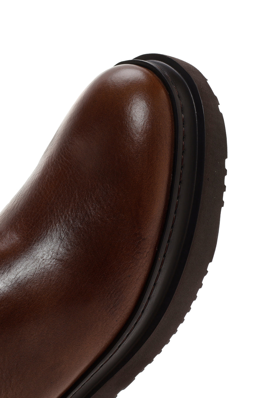 Men's Mink Thick Soled Leather Chelsea Boots