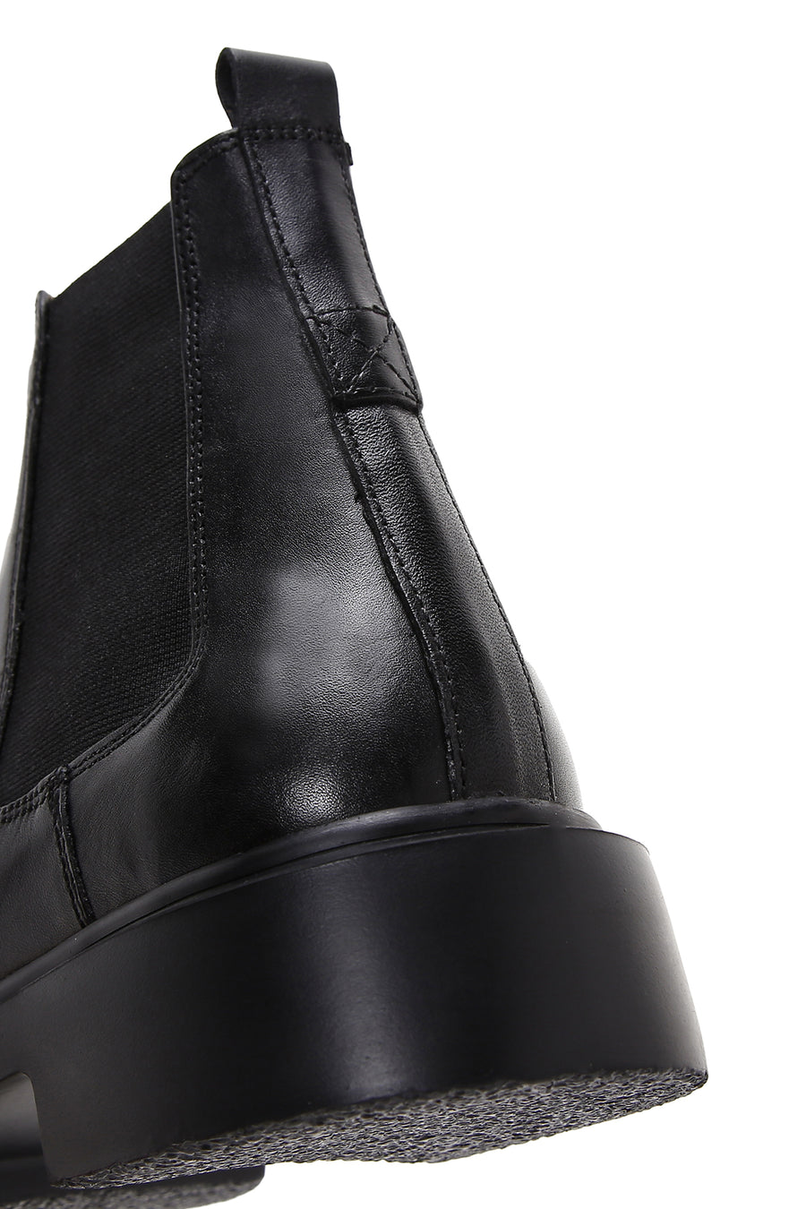 Men's Black Leather Thick Soled Chelsea Boots