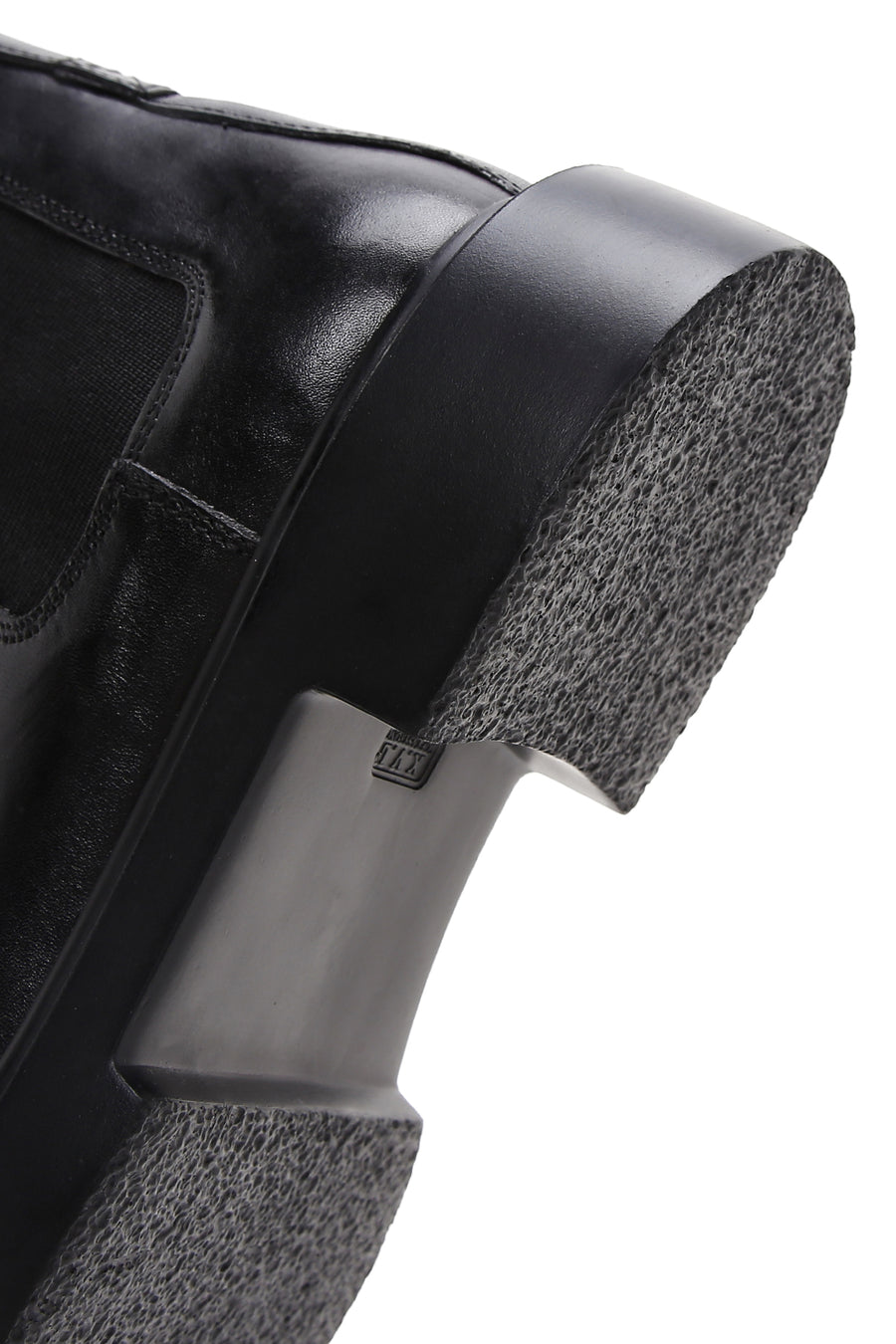 Men's Black Leather Thick Soled Chelsea Boots