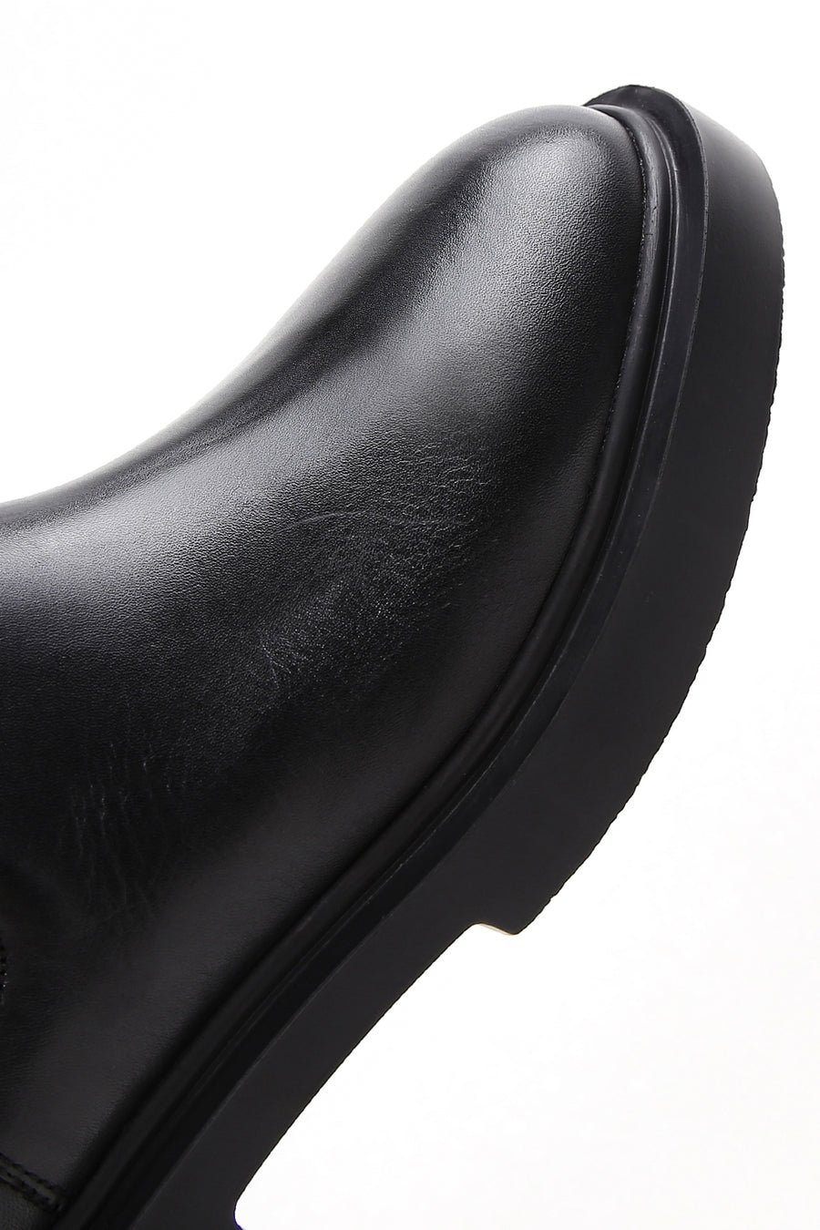 Men's Black Leather Thick Soled Chelsea Boots