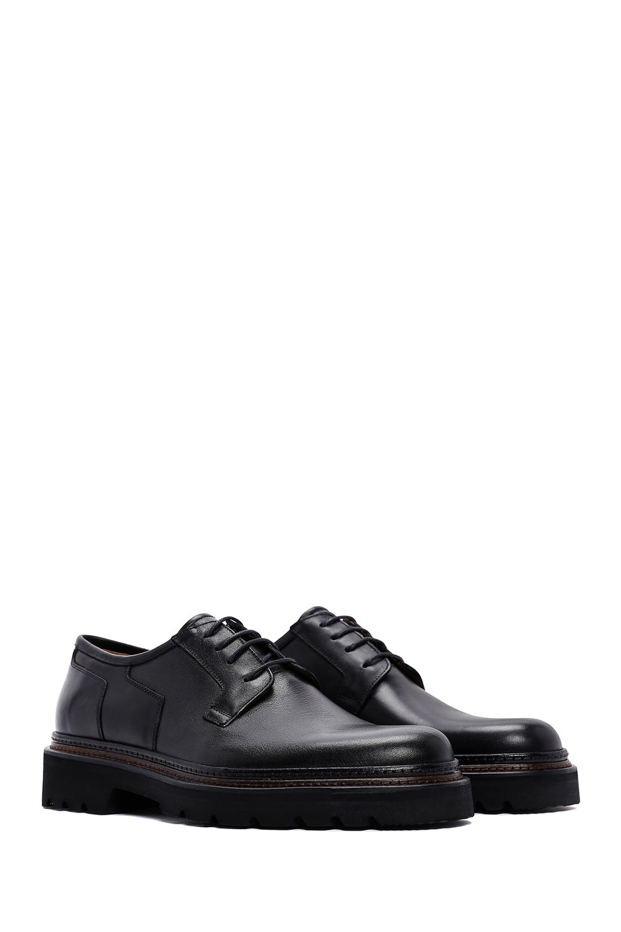 Men's Black Leather Casual Shoes