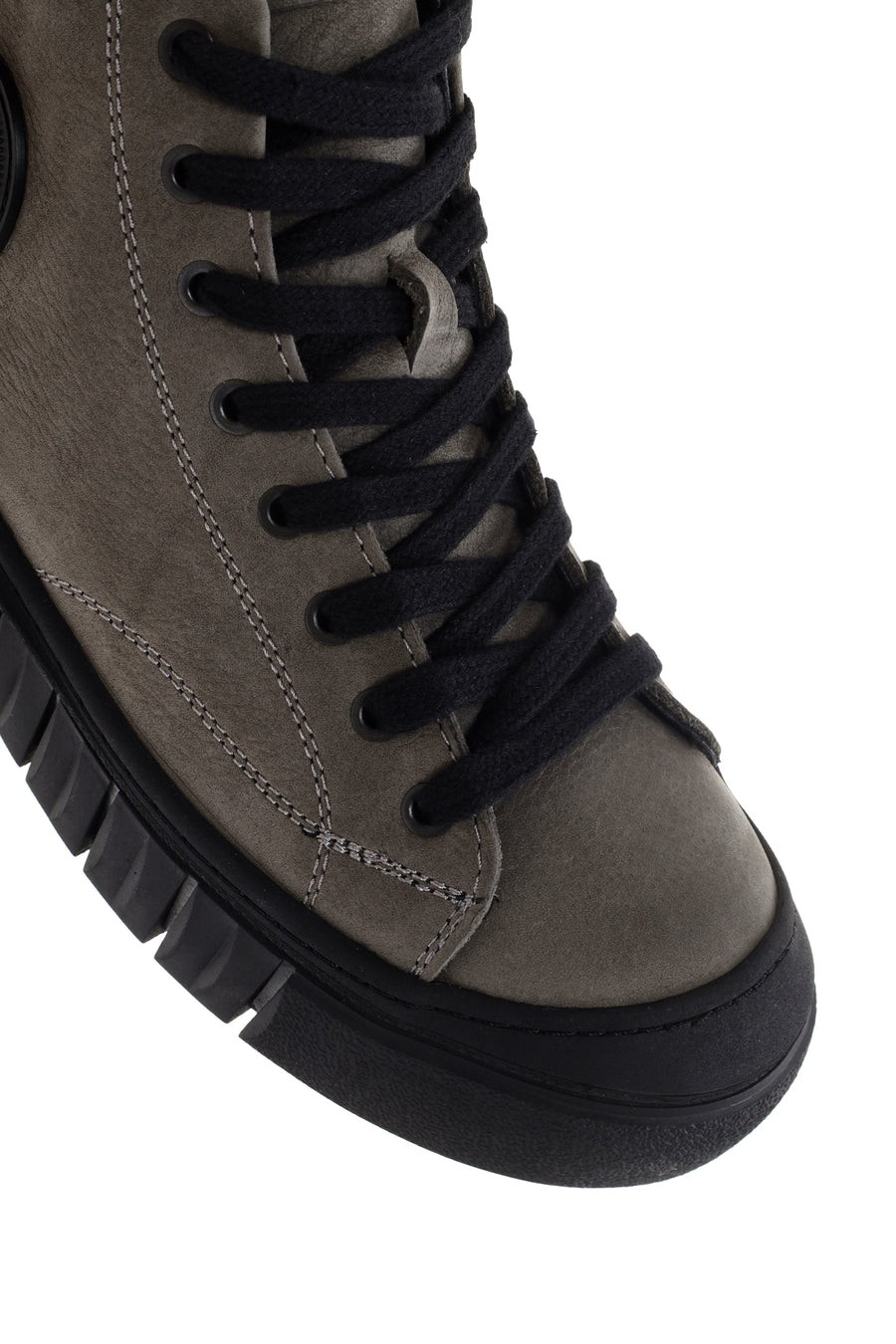 Men's Gray Zippered Casual Nubuck Leather Boots