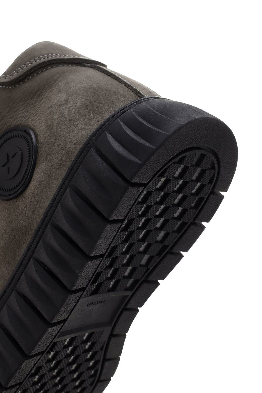 Men's Gray Zippered Casual Nubuck Leather Boots