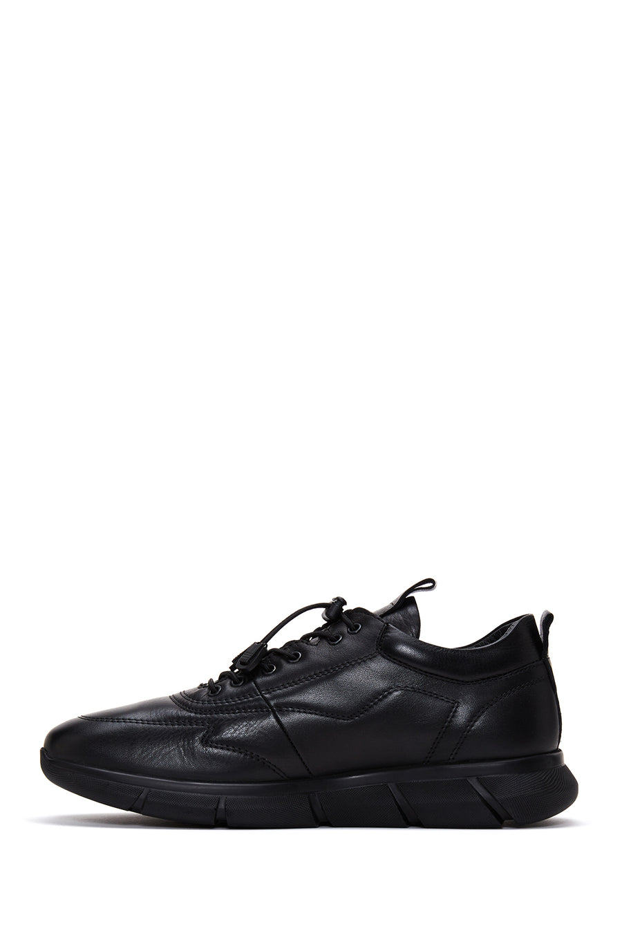 Men's Black Leather Casual Shoes