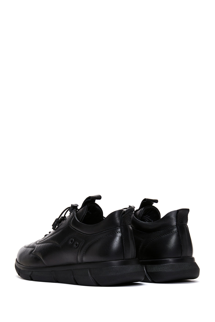 Men's Black Leather Casual Shoes