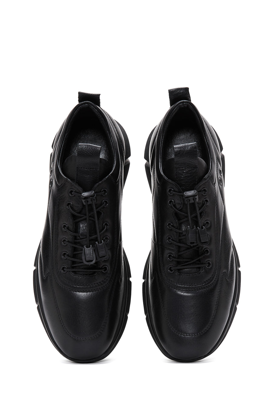 Men's Black Leather Casual Shoes