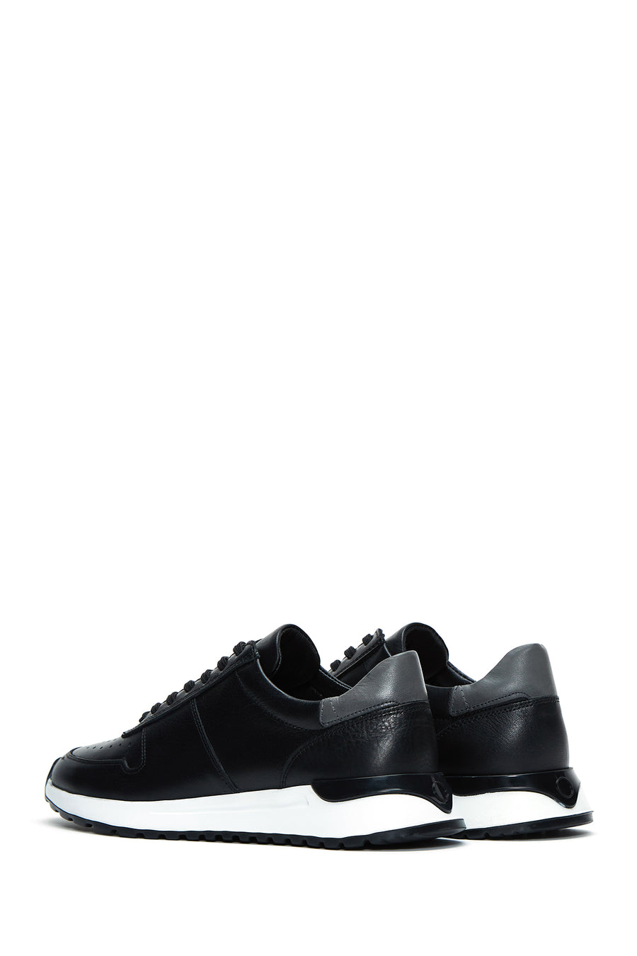 Erkek Siyah Deri Sneaker
