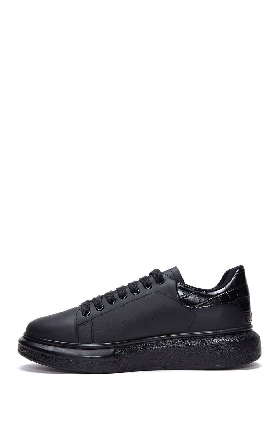 Erkek Siyah Kalın Tabanlı Sneaker