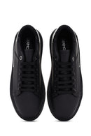 Men's Black Lace-Up Thick Sole Sneaker | Derimod