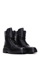 Men's Black Leather Casual Boots | Derimod