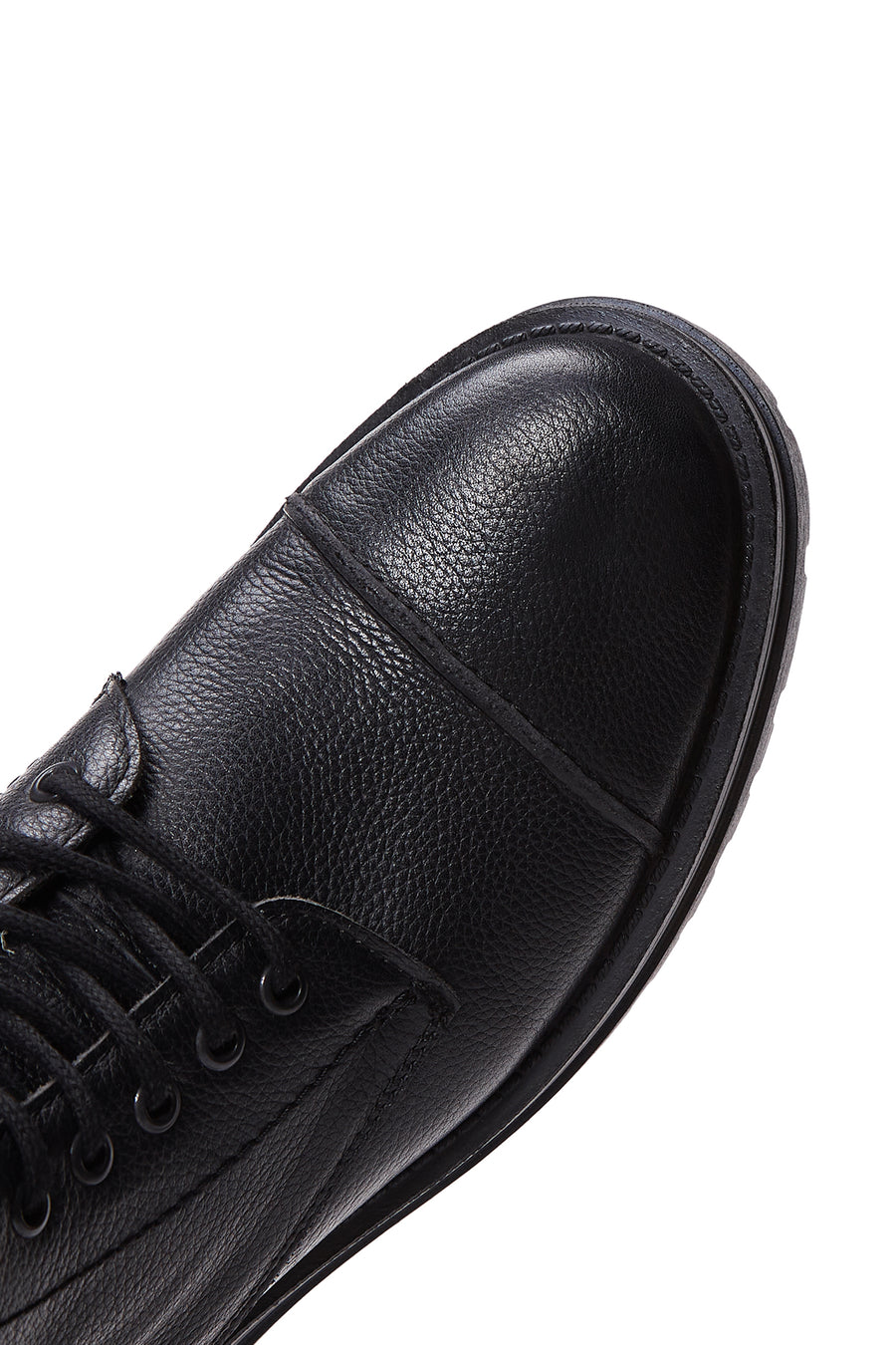 Men's Black Leather Zippered Casual Boots