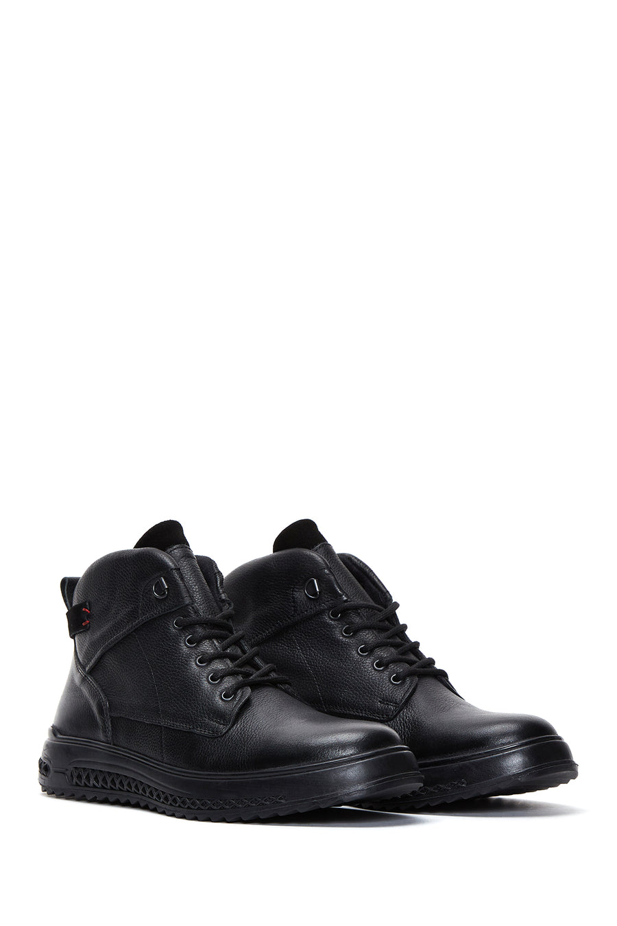 Men's Black Leather Casual Boots