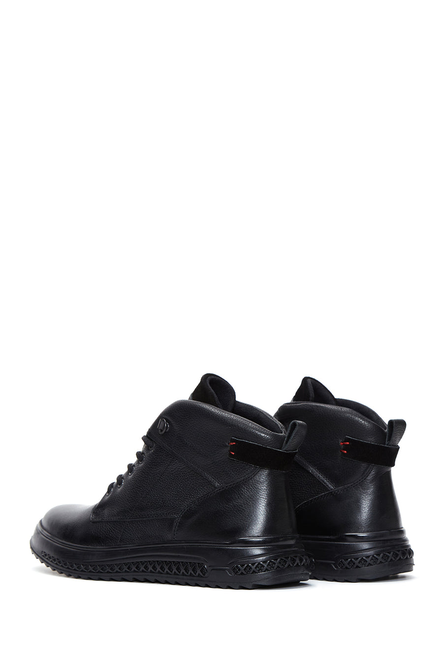 Men's Black Leather Casual Boots