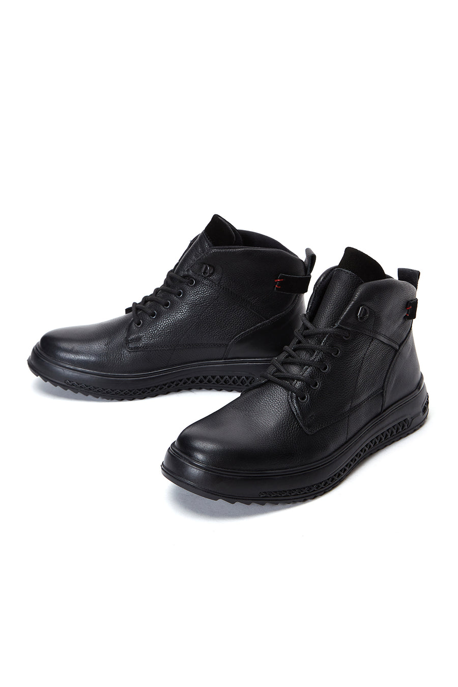 Men's Black Leather Casual Boots