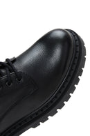 Men's Black Leather Zippered Casual Boots | Derimod
