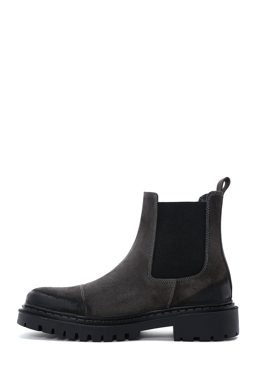 Men's Gray Leather Boots