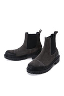Men's Gray Leather Boots | Derimod