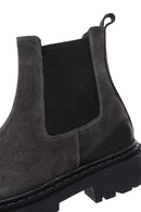 Men's Gray Leather Boots | Derimod