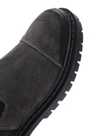 Men's Gray Leather Boots | Derimod