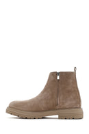 Men's Beige Leather Boots | Derimod