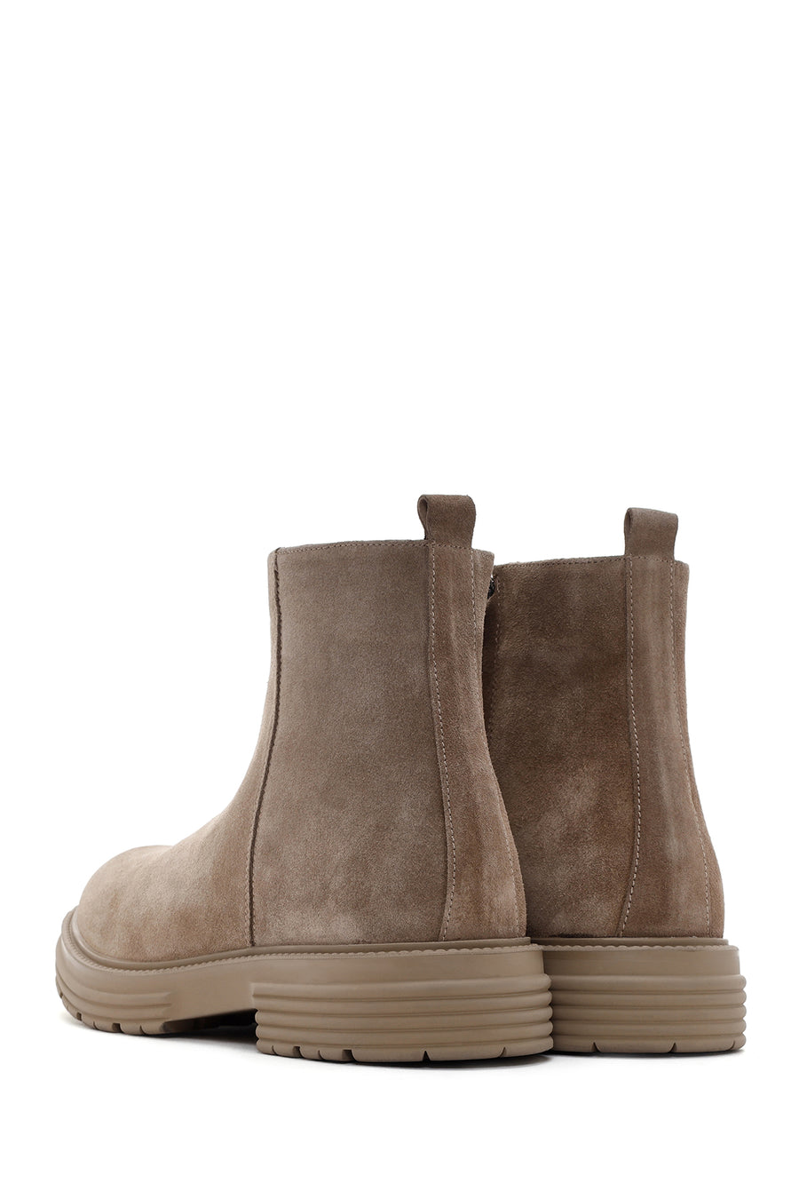 Men's Beige Leather Boots