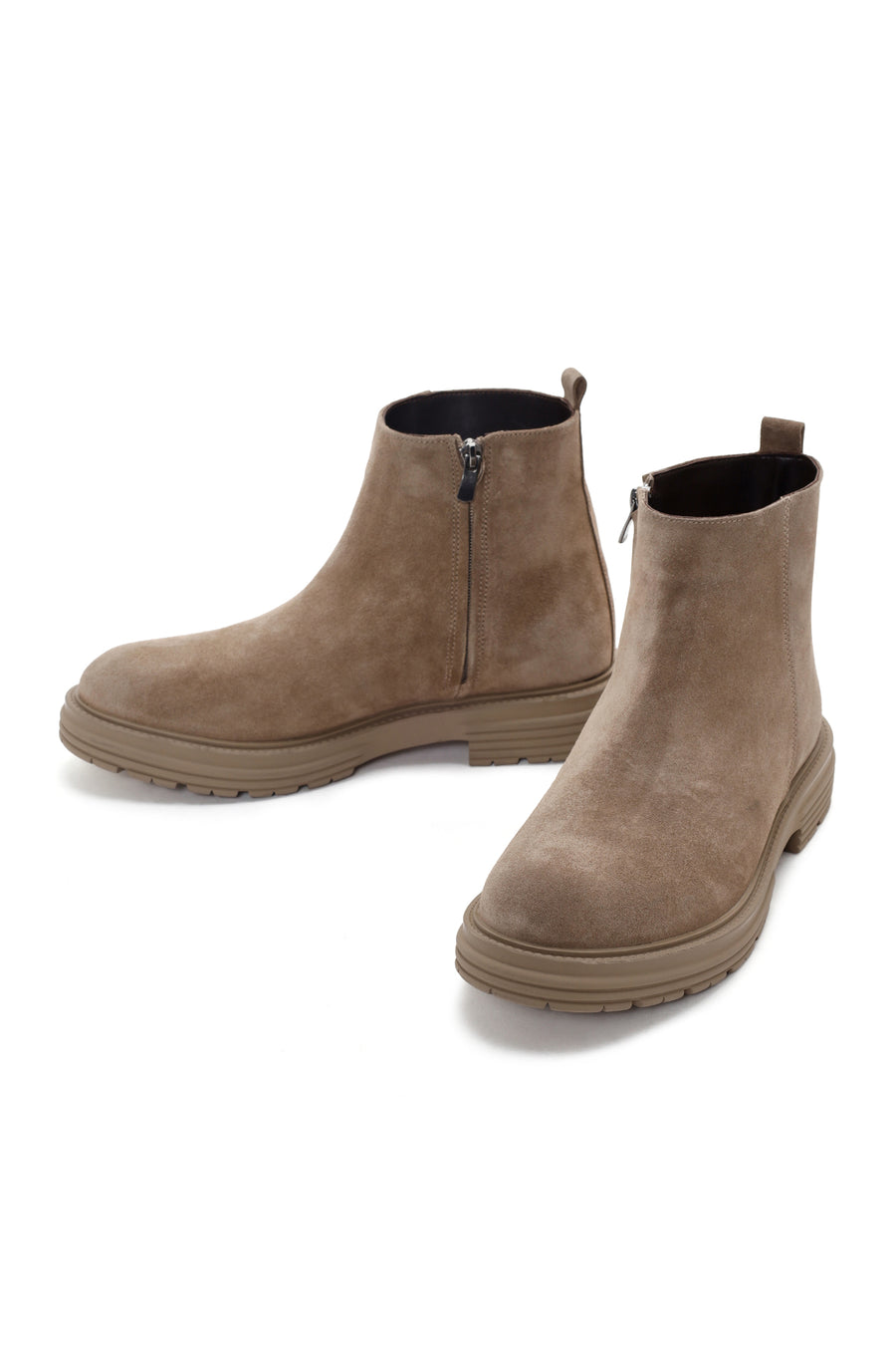 Men's Beige Leather Boots
