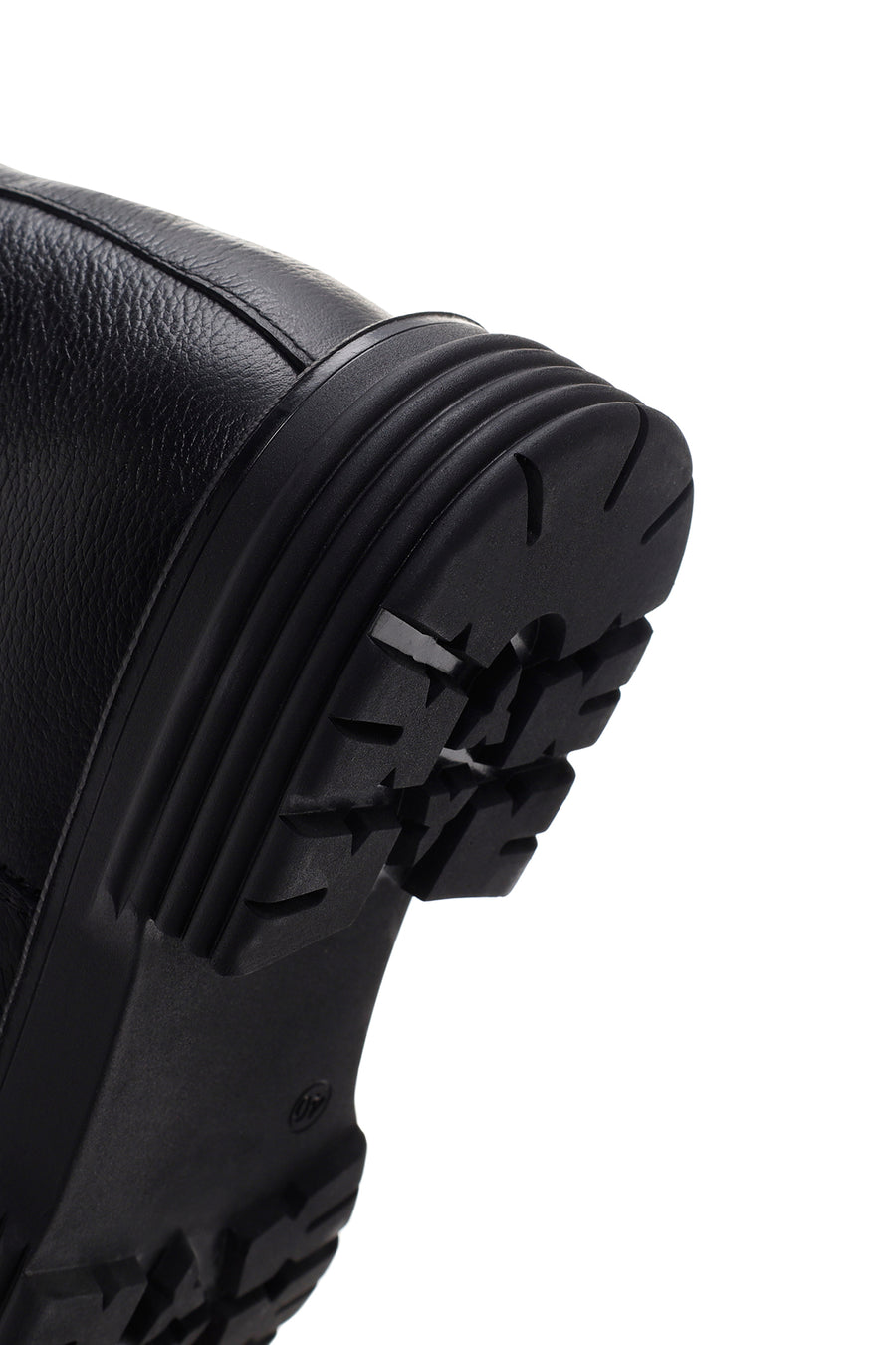 Men's Black Zippered Leather Boots