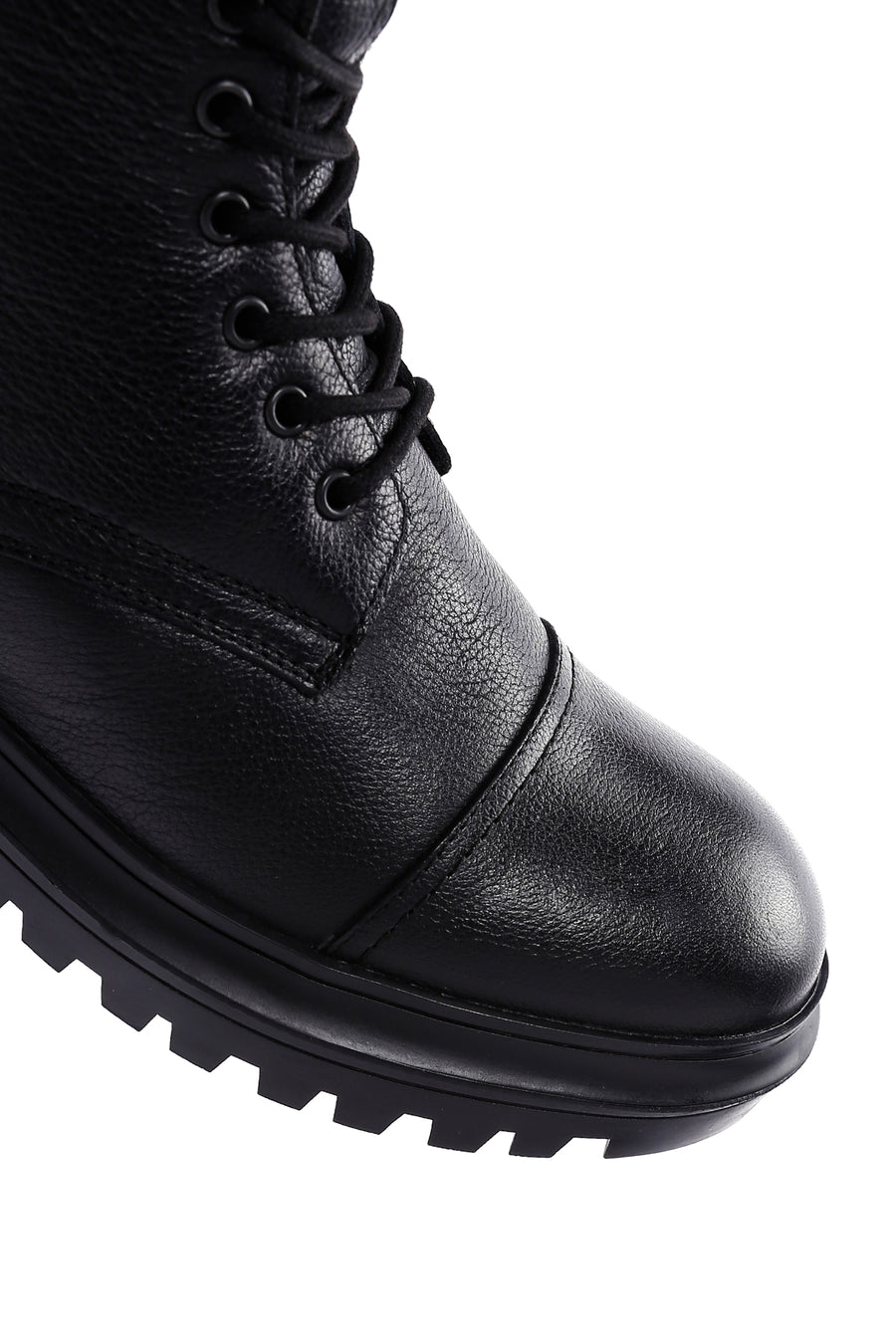 Men's Black Zippered Leather Boots