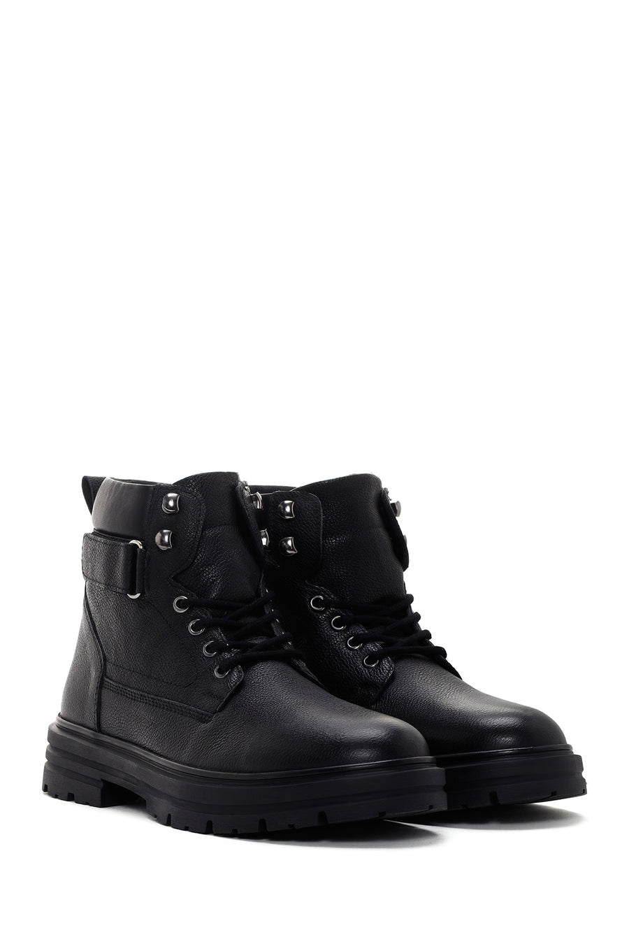 Men's Black Casual Leather Boots