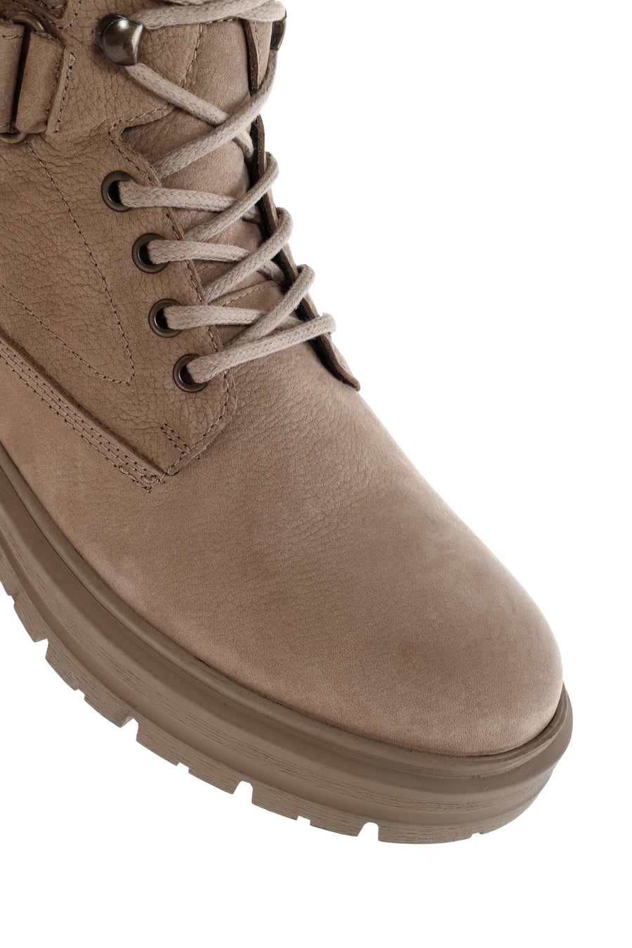 Men's Beige Nubuck Leather Casual Boots