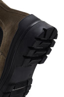 Men's Khaki Casual Chelsea Suede Leather Boots | Derimod