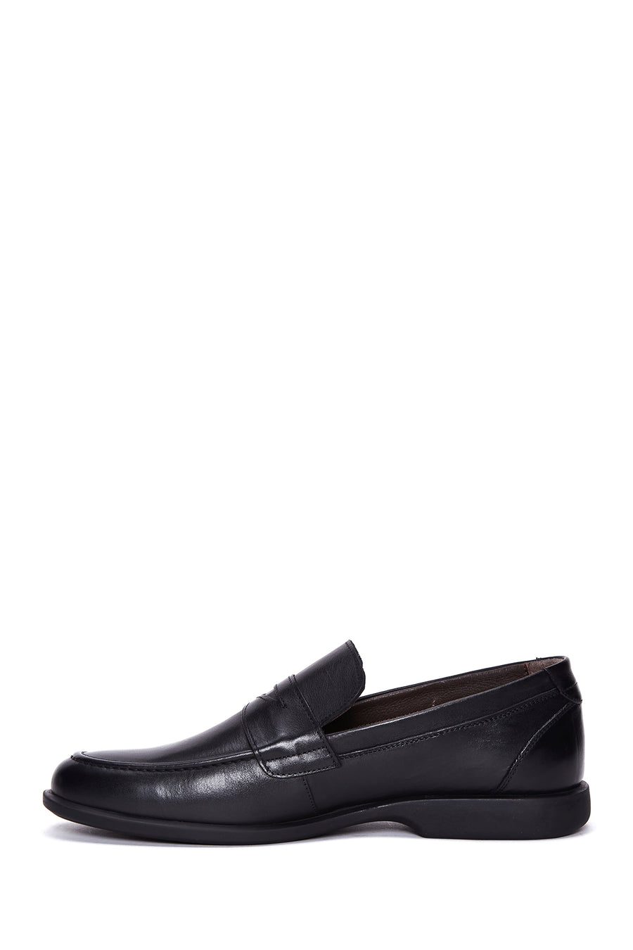 Men's Black Leather Casual Loafer