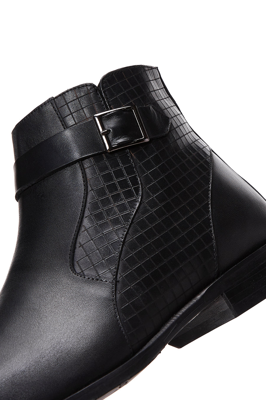 Men's Black Leather Classic Zipper Boots