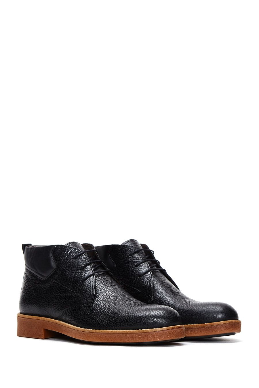 Men's Black Leather Casual Boots