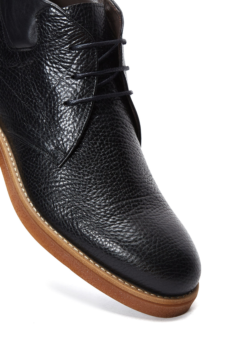 Men's Black Leather Casual Boots