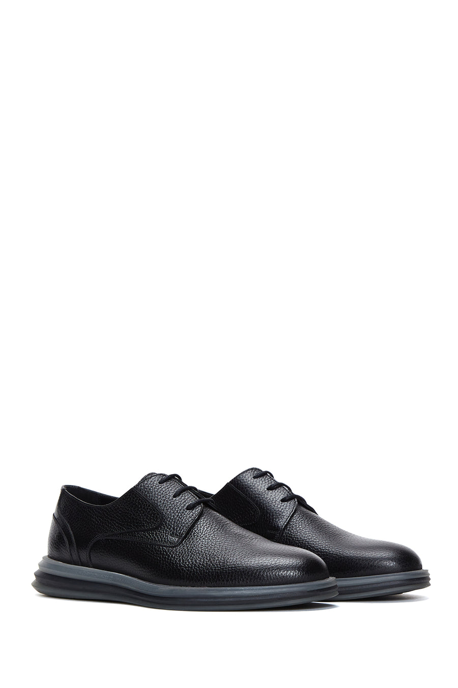 Men's Black Leather Casual Shoes