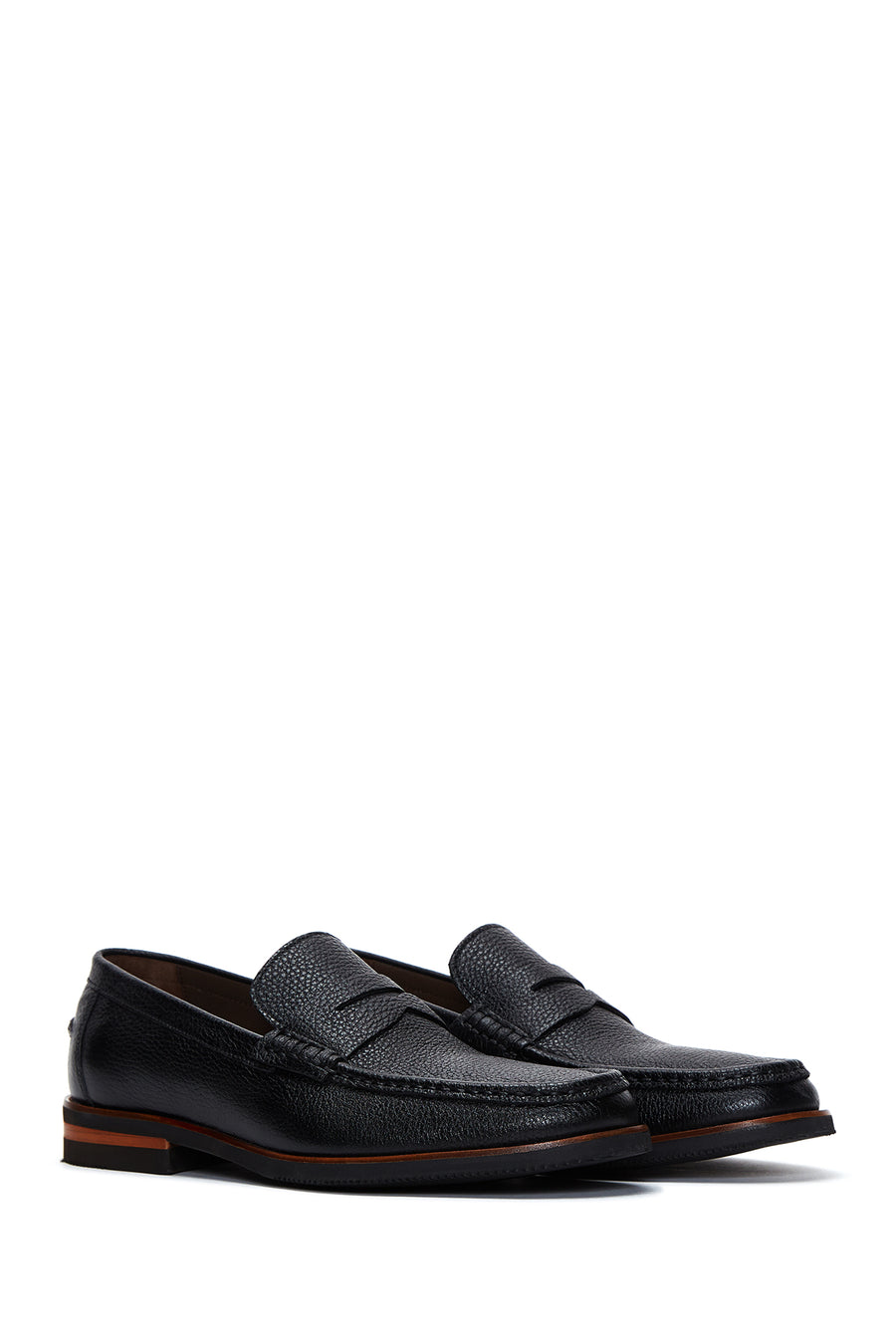 Men's Black Leather Casual Loafer