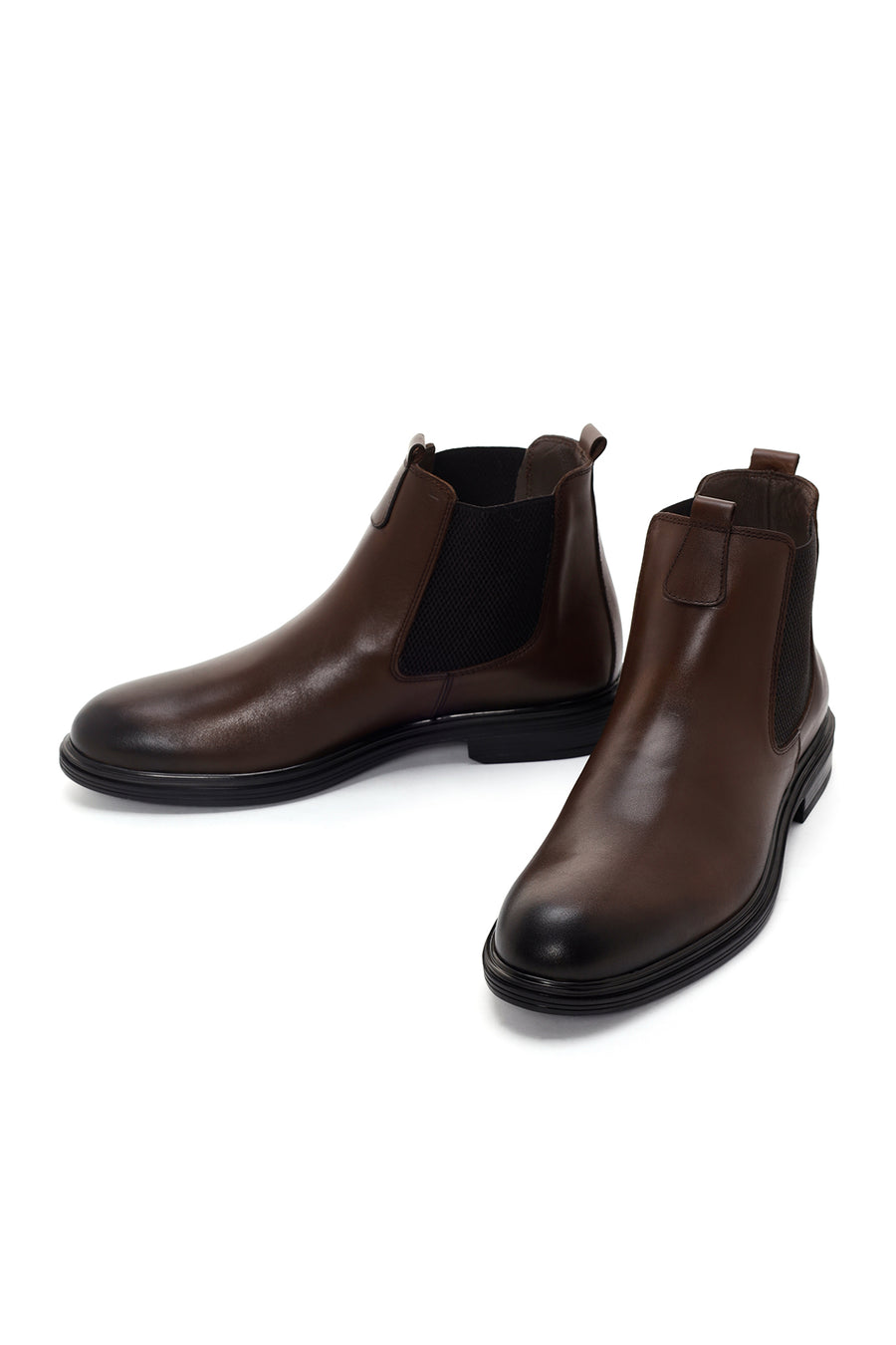 Men's Brown Chelsea Casual Leather Boots