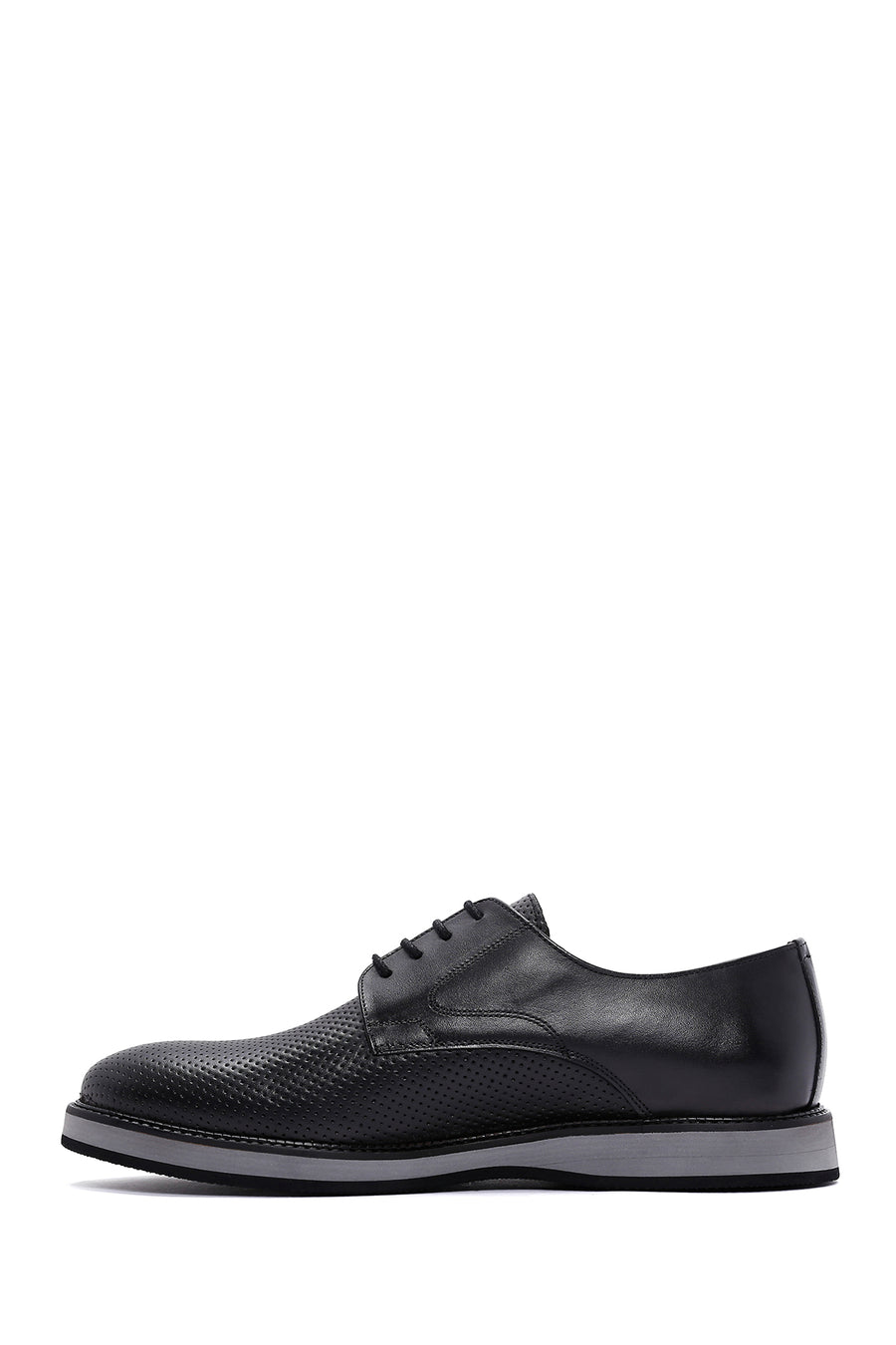 Men's Black Leather Casual Shoes