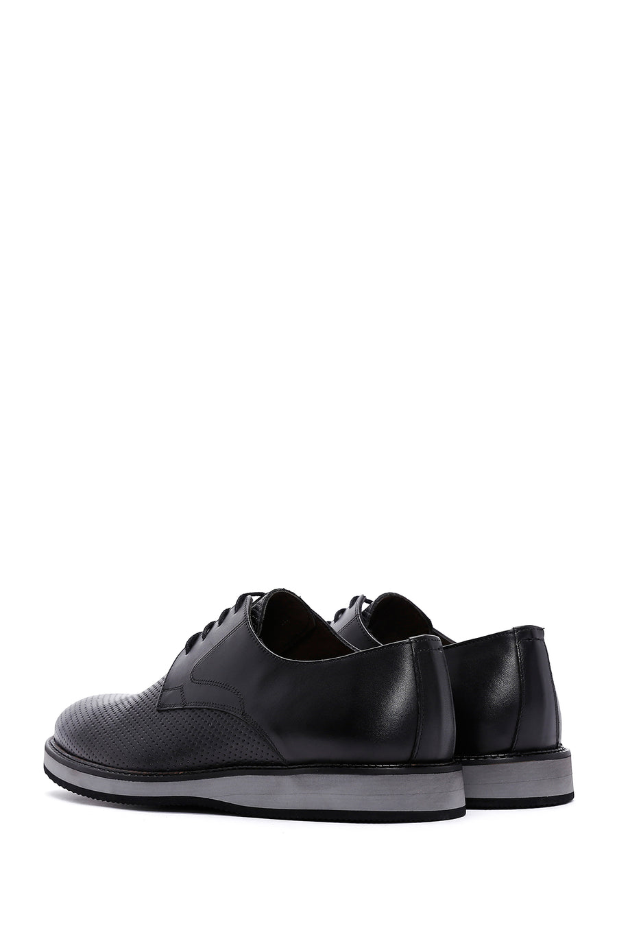 Men's Black Leather Casual Shoes