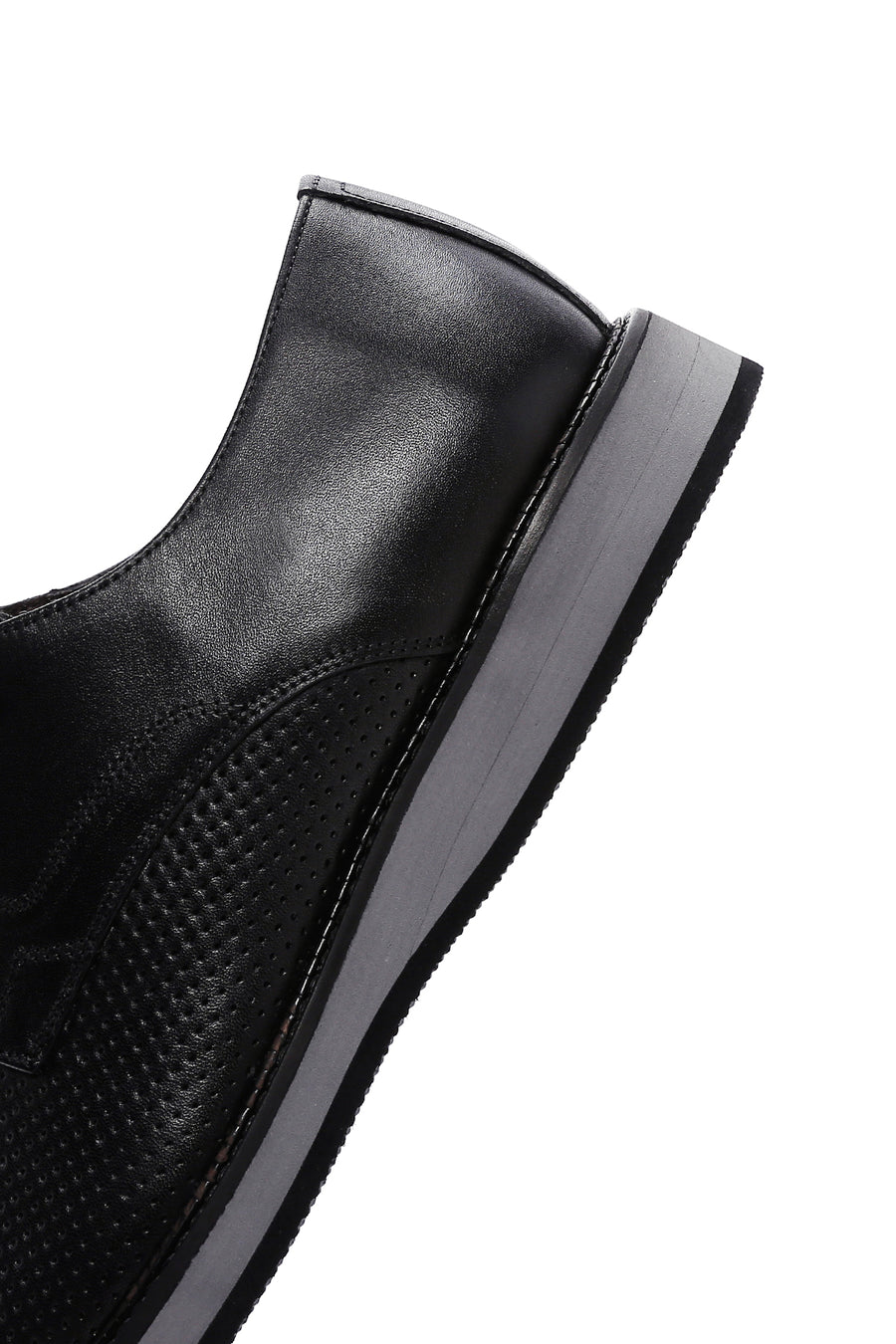 Men's Black Leather Casual Shoes