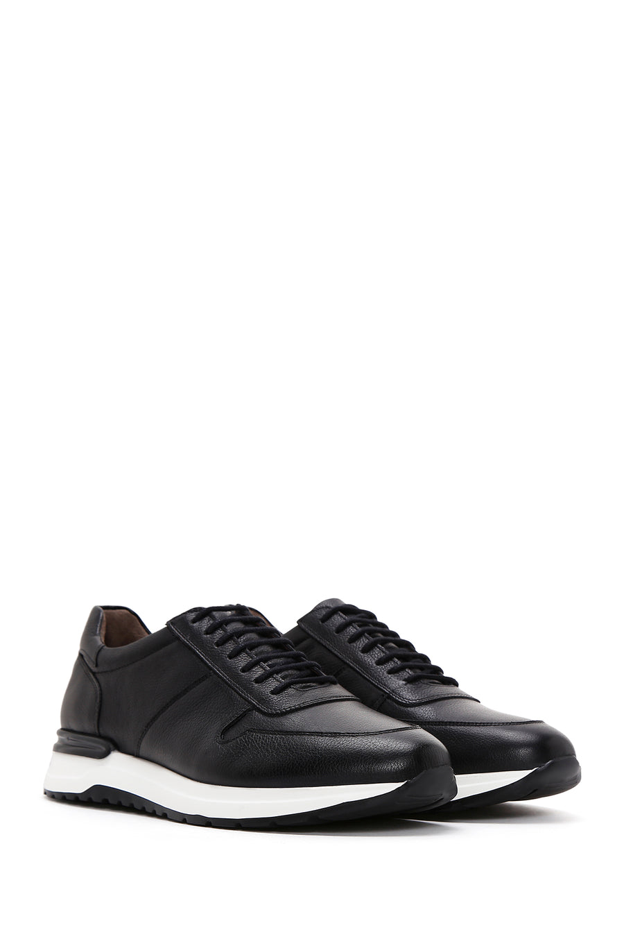 Men's Black Leather Sneaker