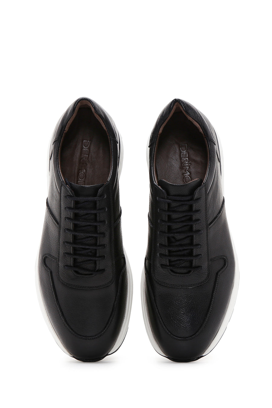 Men's Black Leather Sneaker