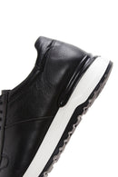 Erkek Siyah Deri Sneaker | Derimod