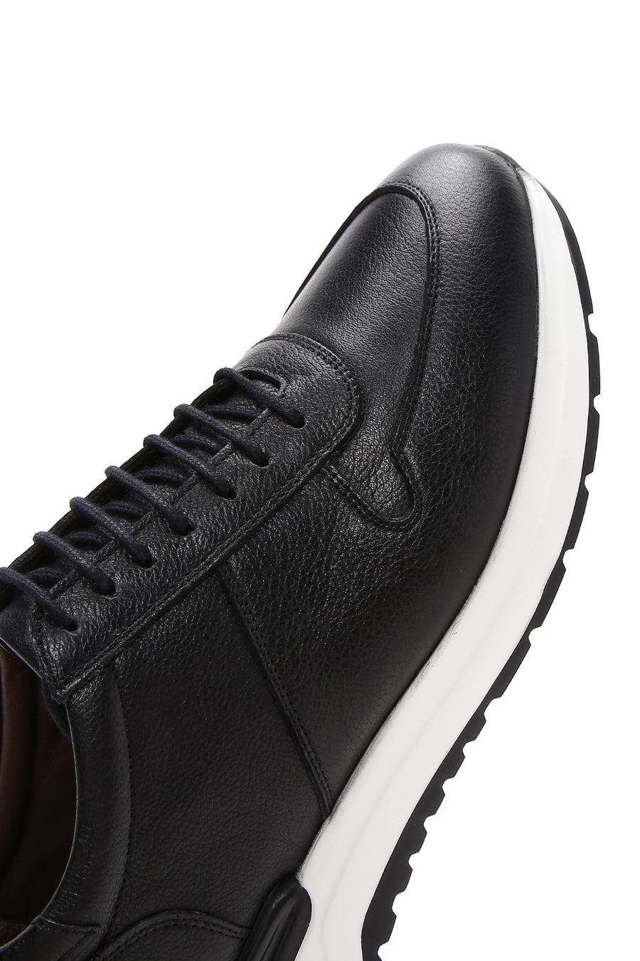 Men's Black Leather Sneaker
