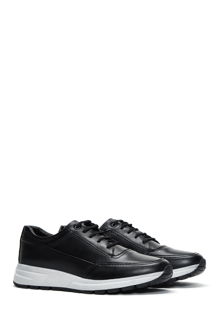 Men's Black Leather Sneaker