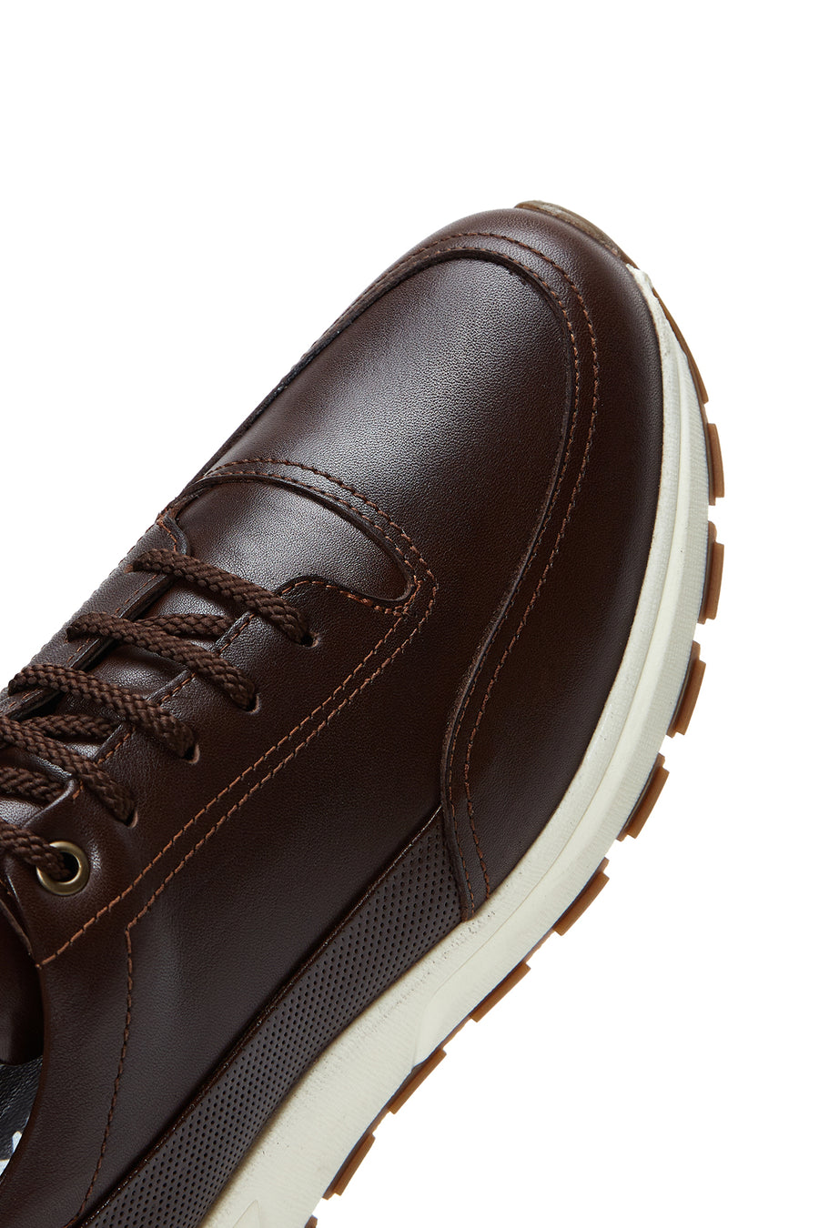 Erkek Kahverengi Deri Sneaker