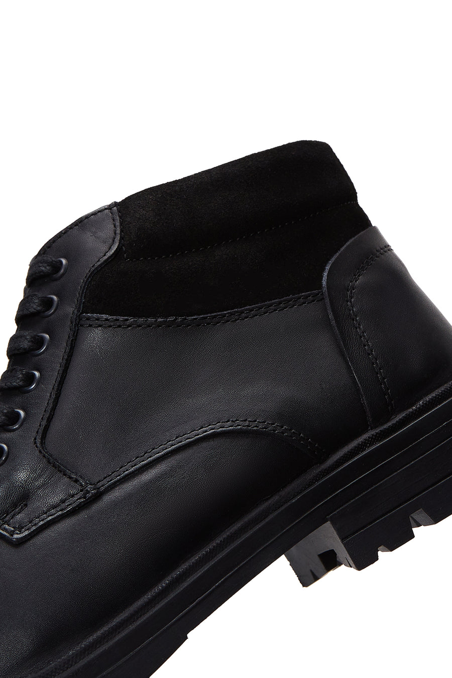 Men's Black Leather Zippered Casual Boots