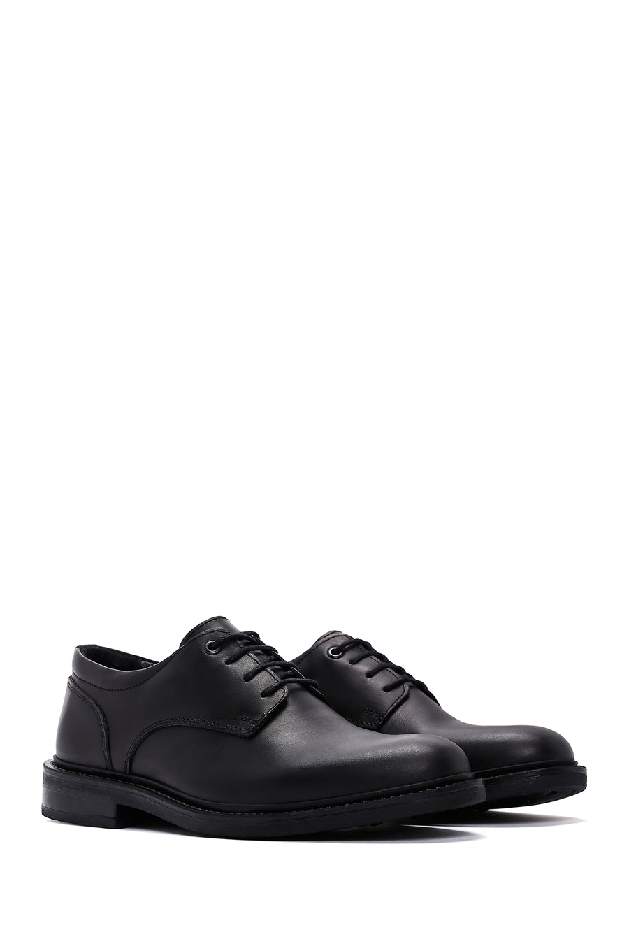 Men's Black Leather Casual Shoes